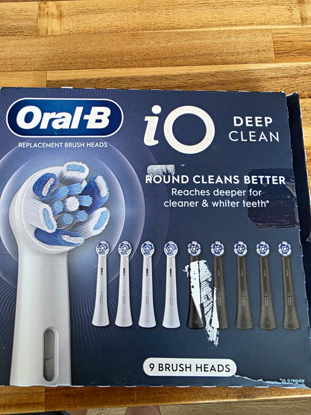 Oral-B iO Deep Clean Replacement Brush Heads 8 Count Black White Open Box